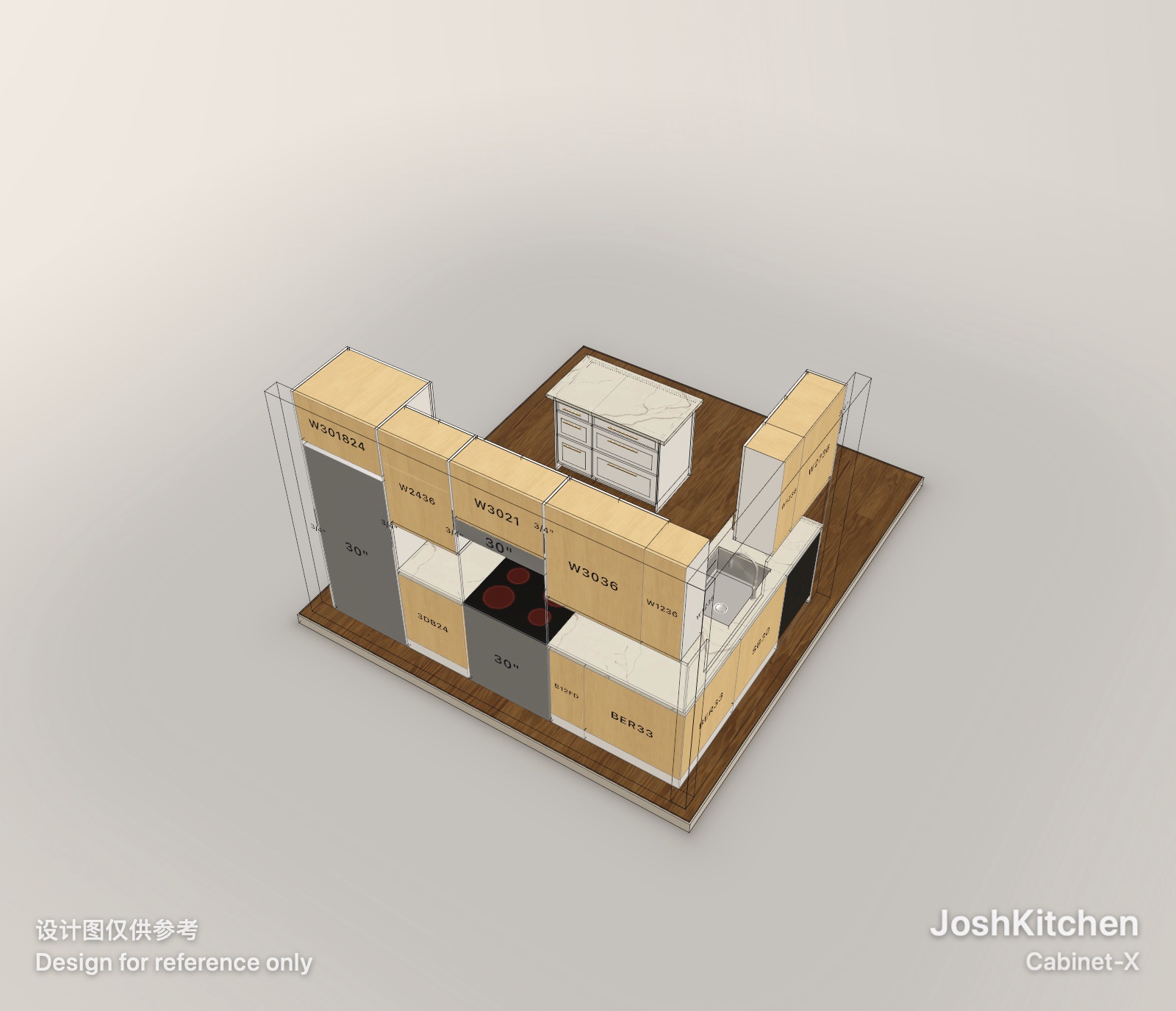 L-Shape Kitchen with White Shaker Cabinets — view 2